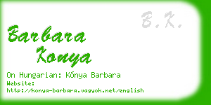 barbara konya business card